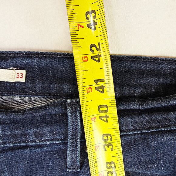 Levi's 505 Straight Size 33X32 Womens Blue 5 Pocket Logo Tag Cotton Blend Jeans - Picture 8 of 14